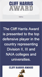 Mobile Screenshot of cliffharrisaward.com