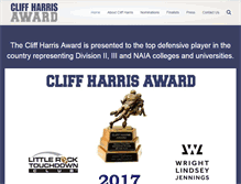 Tablet Screenshot of cliffharrisaward.com